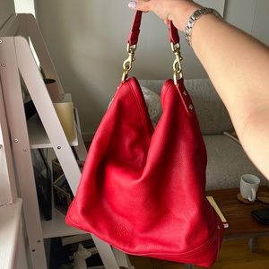 Mulberry red hobo bag